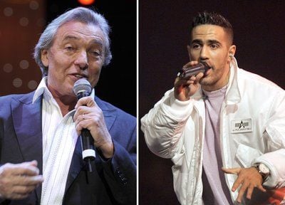 Der tschechische Sänger Karel Gott (l.) sieht sein Duett mit dem Rapper Bushido als «völlig ernst gemeinten Ausflug in eine andere Stilrichtung». (Foto: dpa)