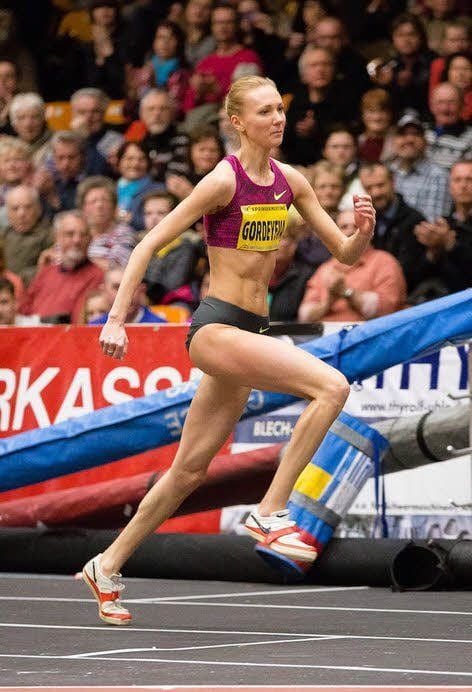 Irina Gordeyeva sicherte sich mit 1,94 Metern den Hochsprung-Sieg.
