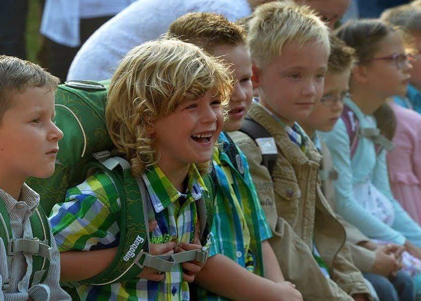 Strahlende Kinderaugen in der Grundschule Pfeilergraben.