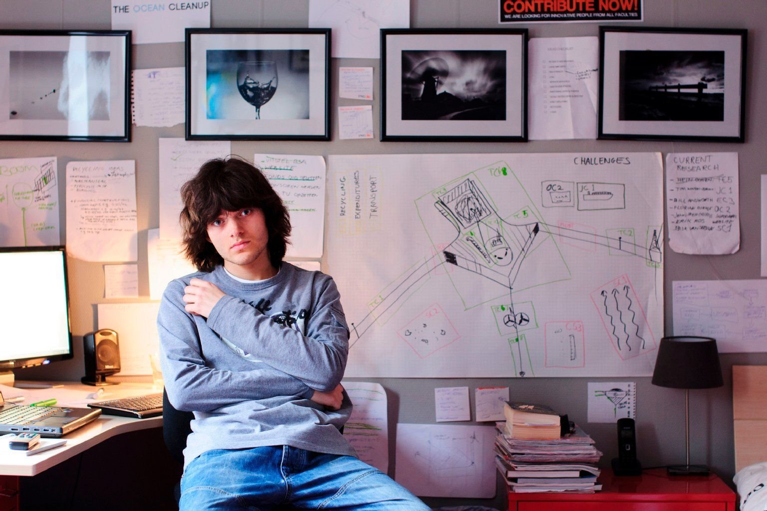 Boyan Slat hat für das Projekt sein Studium der Luft- und Raumfahrttechnik abgebrochen.