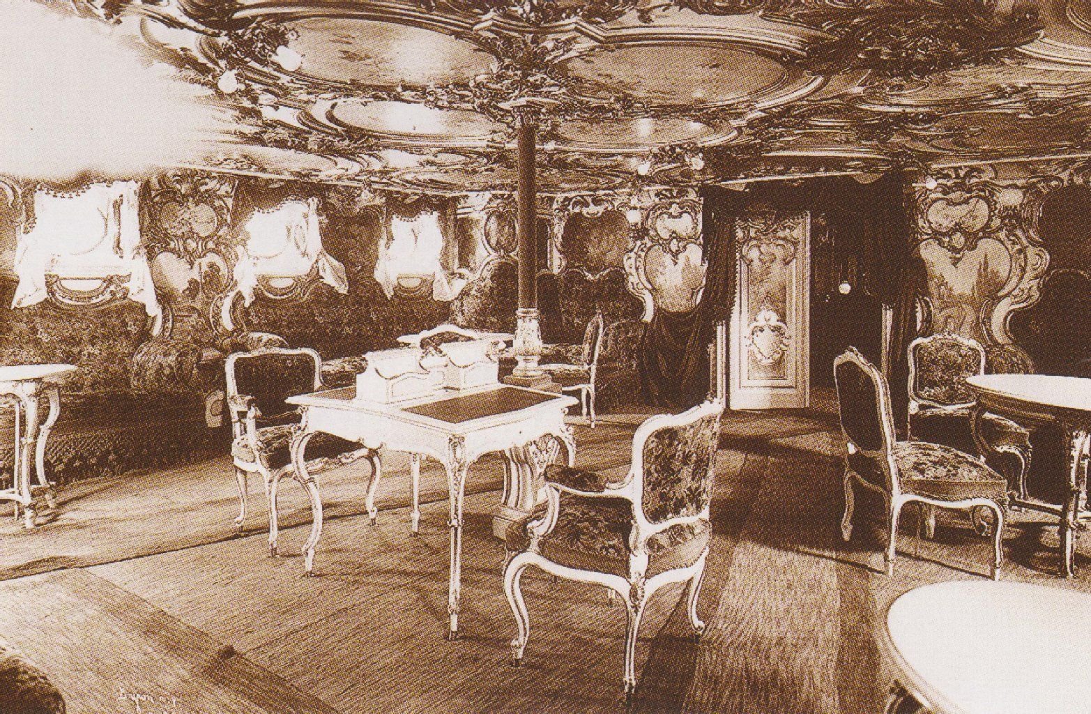 Purer Luxus: Das Innere der «Augusta Victoria» war - wie hier das Damenzimmer - aufwendig gestaltet.