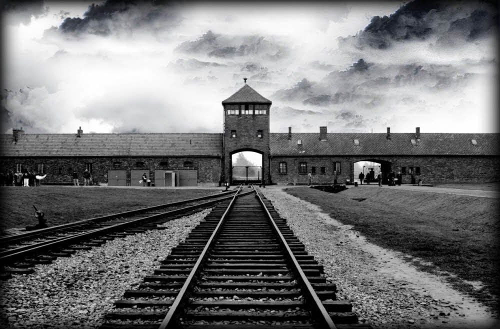 Das berühmte Bild der Gleise, die direkt in die Hölle des Vernichtungslagers führten.