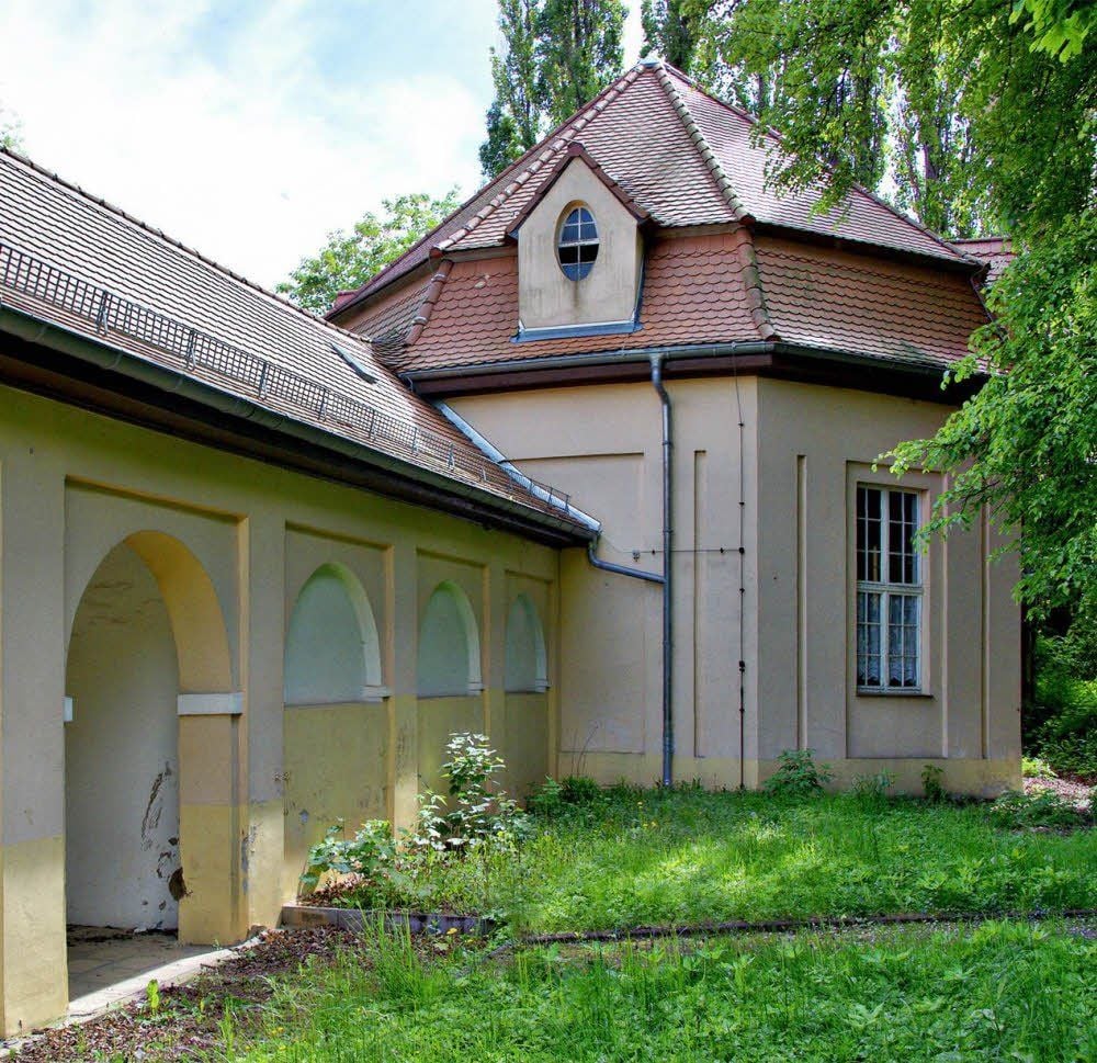 In diesem Haus soll die Heilquelle in Form eines Trinkbrunnens öffentlich zugänglich sein.