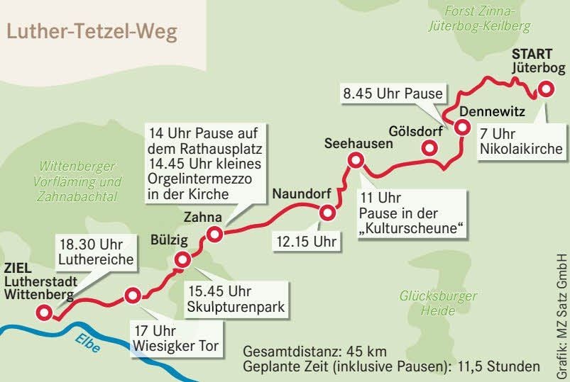 Die Wanderroute am Freitag.