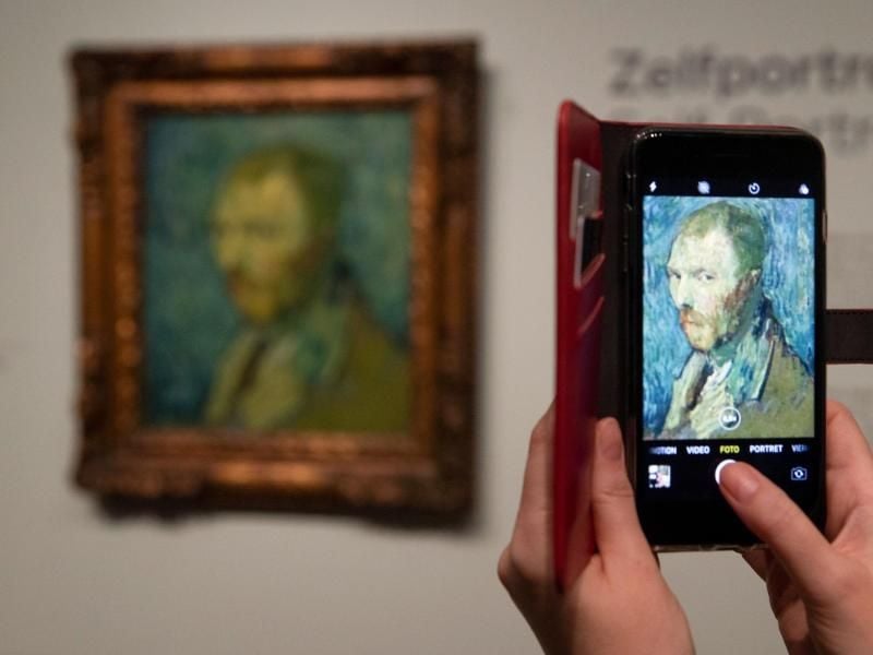 Das Selbstbildnis von Vincent van Gogh (1889) im Besitz des norwegischen Nationalmuseums in Oslo. Foto: Peter Dejong/AP/dpa