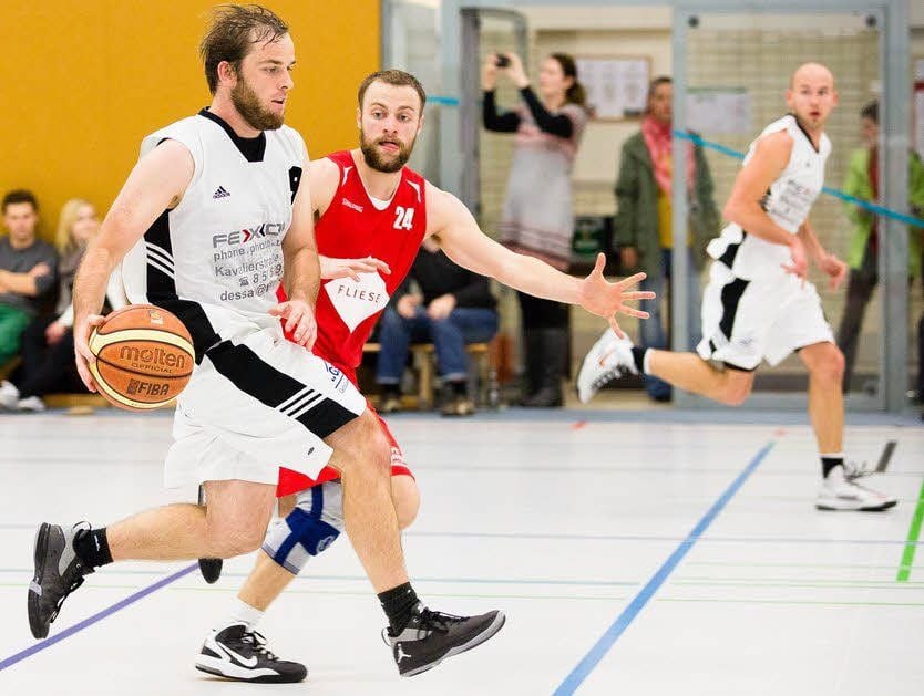 Das BCA-Gespann: Tobias Berger ( am Ball) und Martin Weidig.
