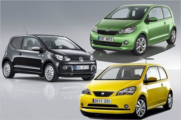 Der VW Up, der Skoda Citigo und der Seat Mii sind Drillinge aus dem VW-Konzern.