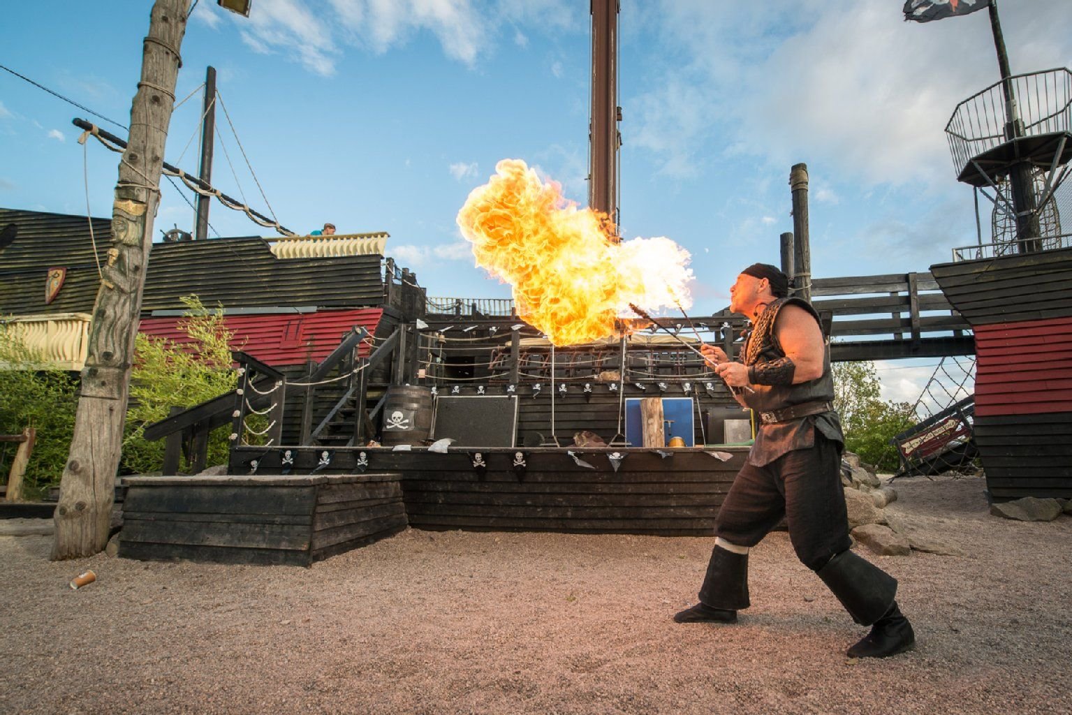 Feuerspucker im Belantis.