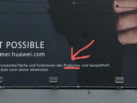 "...des Productes...." Autsch.