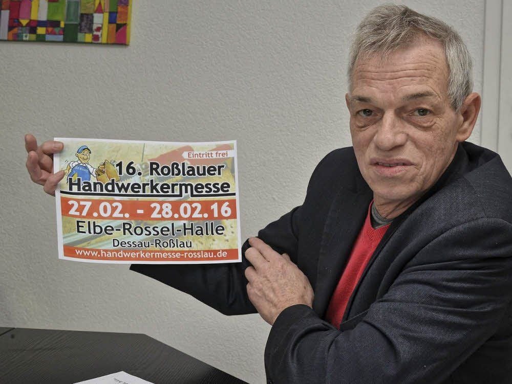 Uwe Kürschner rührt rüchtig die Werbetrommel der Messe.