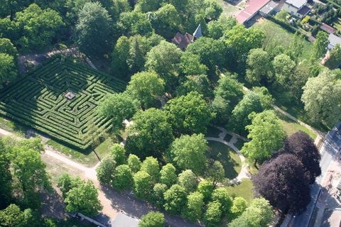 Luftaufnahme vom Irrgarten in Altjessnitz (FOTO: FOERDERVEREIN IRRGARTEN ALTJESSNITZ E.V./DAPD)
