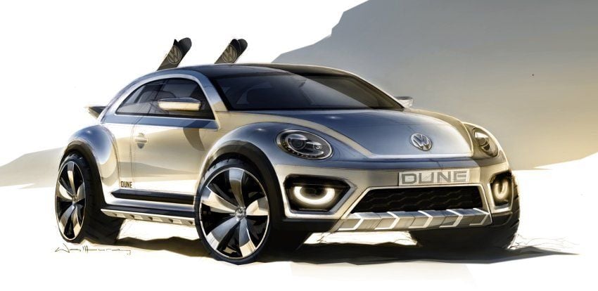 Der VW Beetle Dune ist eine seriennahe SUV-Studie auf Basis des Beetle.