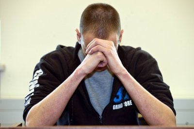 Der Angeklagte Erik K. sitzt in Leipzig (FOTO: DDP)