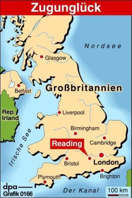 Karte zu dem Zugunglück in Großbritannien (Grafik: dpa)