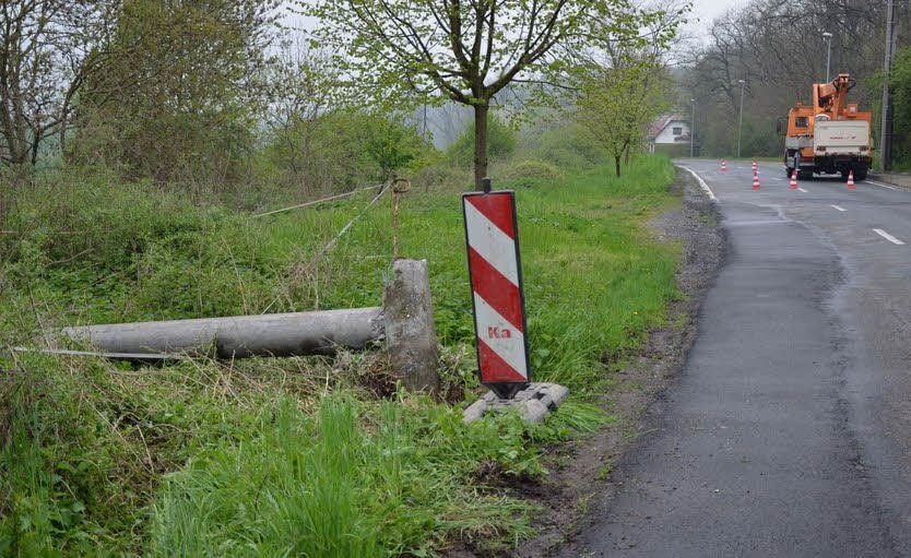 Unfall zwischen Zabenstedt und Gerbstedt (Mansfeld-Südharz).