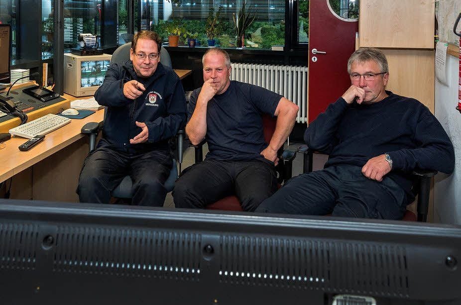 Da es keinen Einsatz gab, konnten auch die Kameraden der Merseburger Feuerwehr am Montagabend das WM-Spiel verfolgen.