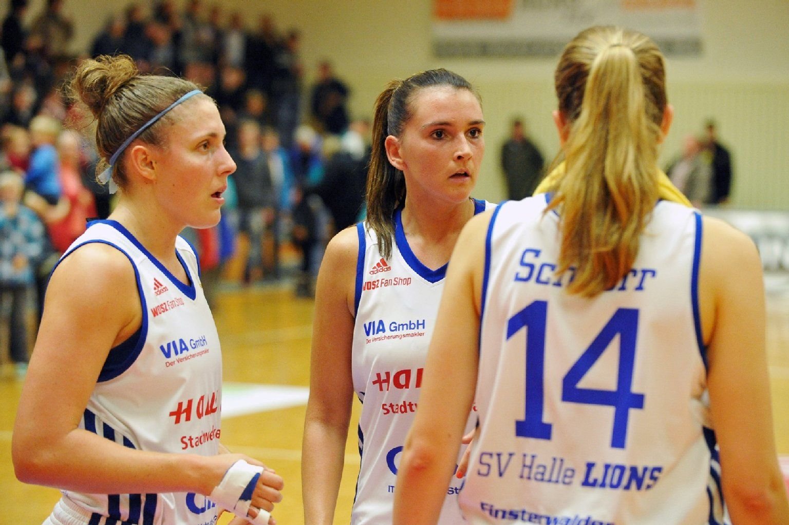 Die Halle Lions Amanda Rego, Michaela Abelova und Christina Schnorr.
