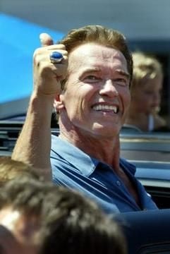 Der republikanische Gouverneurskandidat von Kalifornien, Arnold Schwarzenegger (Foto: dpa)