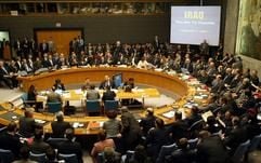 Der UN-Sicherheitsrat in New York während der Beratung über die Waffenkontrollen im Irak (Foto: dpa)