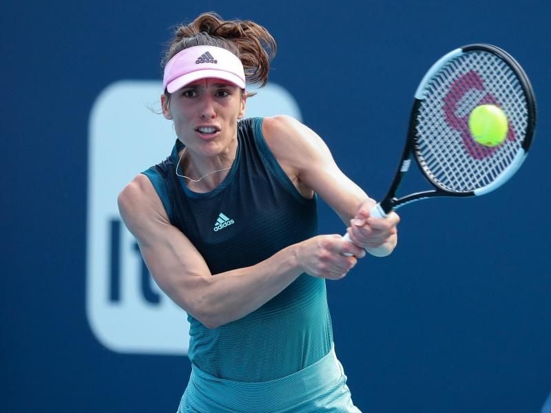 Andrea Petkovic spielt im Fed Cup das erste Einzel. Foto: Mario Houben/CSM via ZUMA Wire