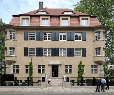 Das Gebäude des neu eröffneten Israelitischen Begegnungszentrums in Leipzig. (FOTO: DPA)