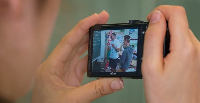Fotos zur Erinnerung an die ungewöhnliche Unterrichtsstunde