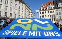 Elf Agenturen stehen mittlerweile im Finale zu dem neuen Logo für Olympia 2012 in Leipzig. (Foto: dpa/Archiv)