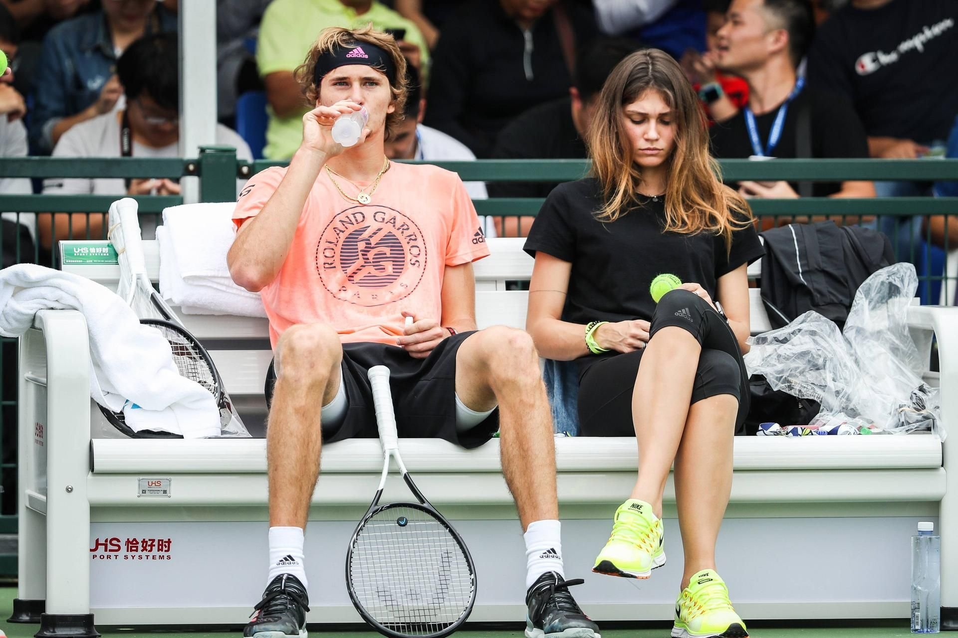 Alexander Zverev 2018 mit seiner damaligen Freundin Olga Scharipowa.