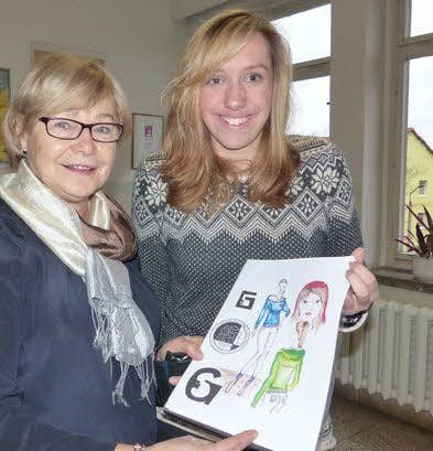 Kunstlehrerin Karla Weiß und Friederike Reiche.