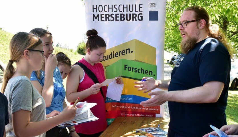 Auch die Hochschule Merseburg stellte sich in Hohenmölsen vor.