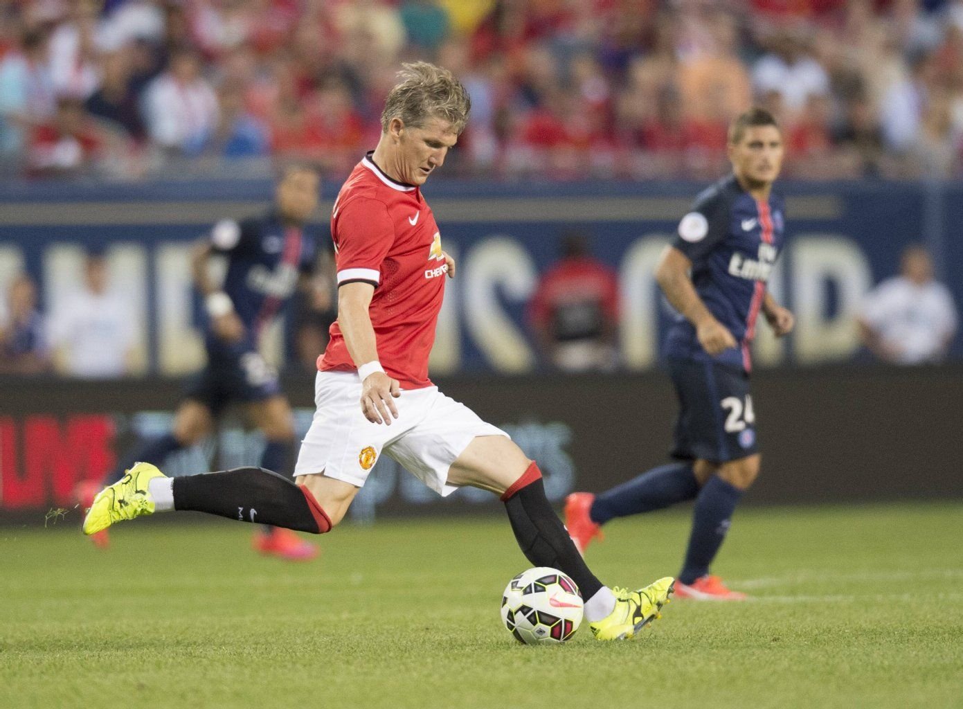 Bastian Schweinsteiger im Freundschaftsspiel gegen Paris Saint-Germain.