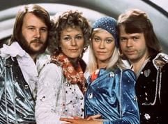 WDR Fernsehen «Congratulations - 50 Jahre Eurovision Song Contest», Große Jubiläumsgala live aus dem Forum Kopenhagen am Samstag (22.10.2005) um 21:00 Uhr. Die Jubiläumsshow blickt zurück auf 50 Jahre Eurovision Song Contest. Die Zuschauer haben die Möglichkeit ihren größten Hit der vergangenen Jahre zu wählen. - Sicher einer der Favoriten: Die schwedische Popgruppe «Abba» gewann mit ihrem Lied «Waterloo» am 6. April 1974 den Grand Prix d'Eurovision de la Chanson im südenglischen Brighton. (Foto: © WDR/dpa)