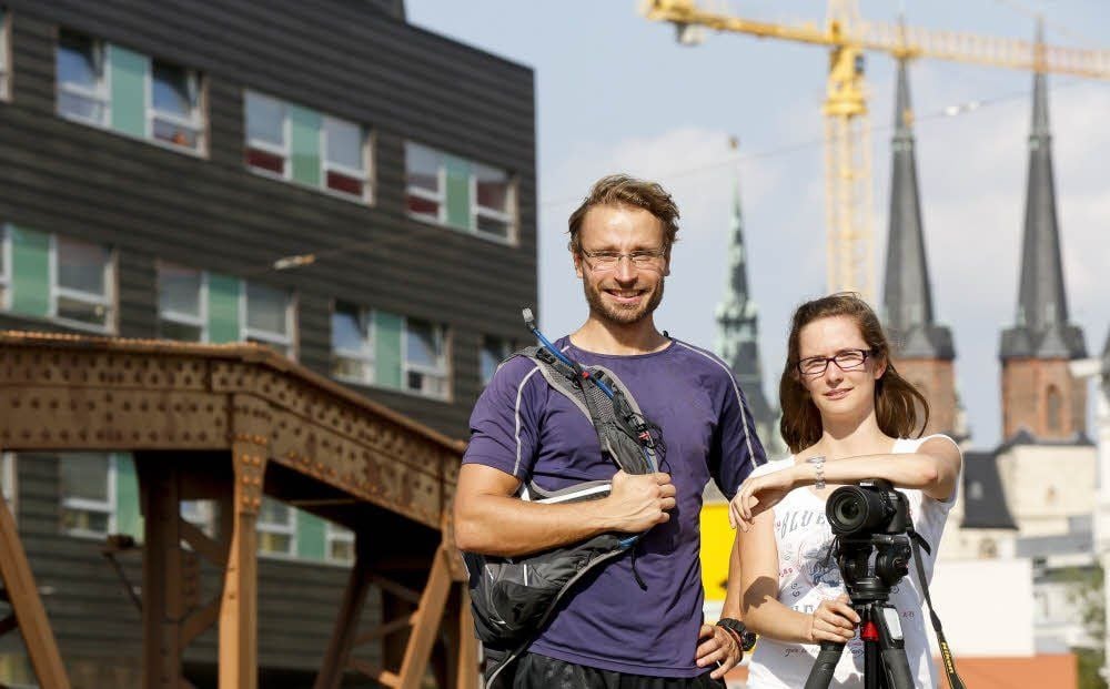 Christian Richter und Marie-Kristin Kirschning vor dem Start.