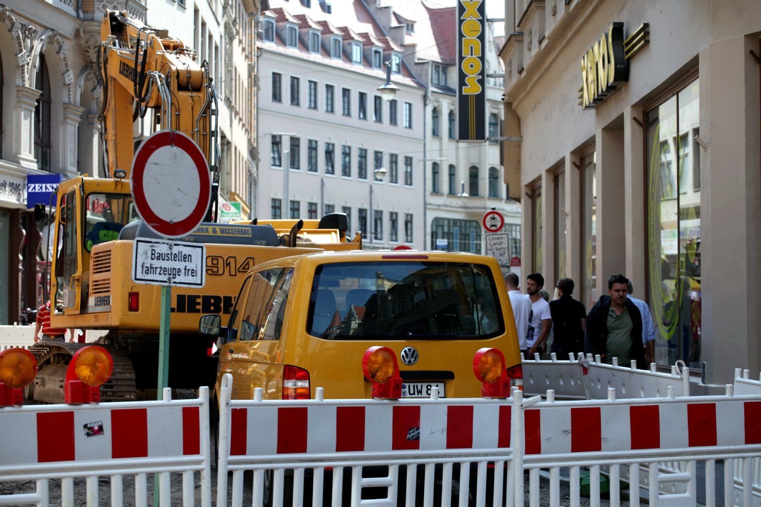 Baustelle in der Große Ulrichstraße im August 2013.