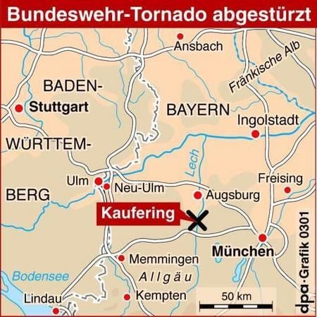 Tornado-Absturzstelle (Grafik: dpa)