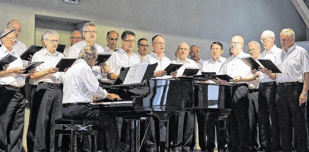 Haben für den guten Zweck gesungen: Männer der Chorgemeinschaft Dülmen im Wörlitzer „Eichenkranz“.