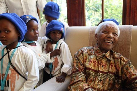 Nelson Mandela kurz vor seinem 92. Geburtstag am 18. Juli. (FOTO: DPA)