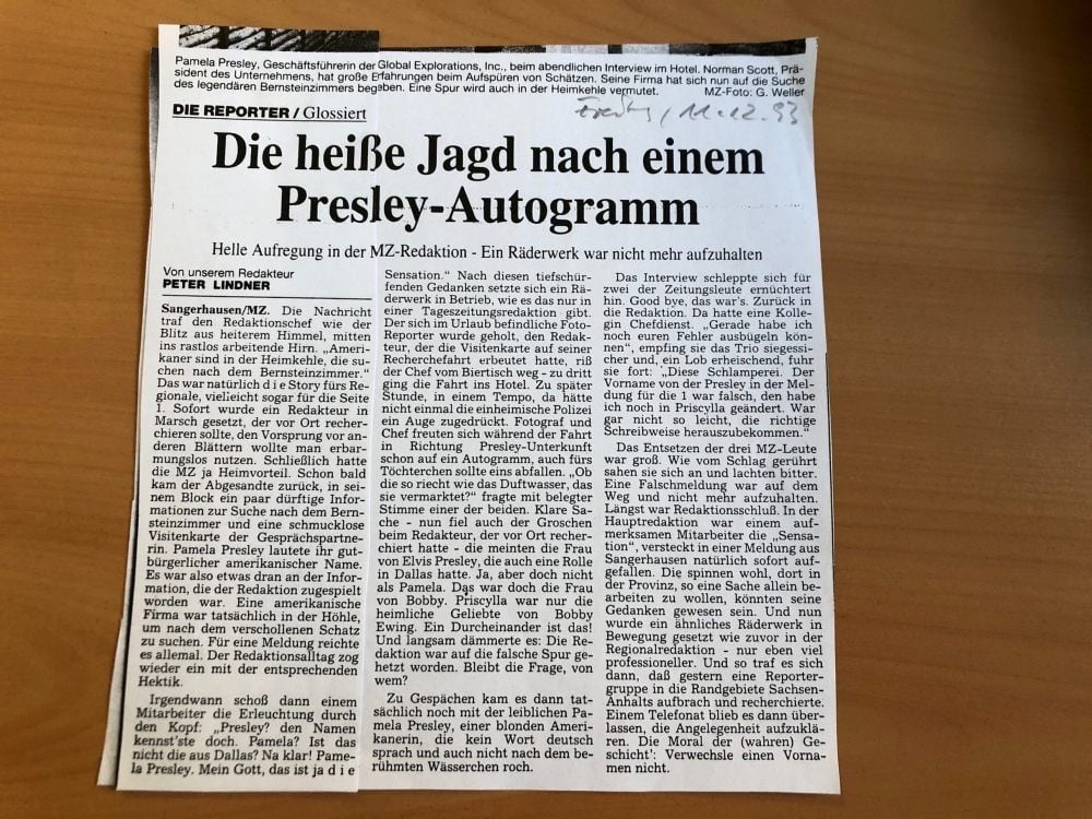 So berichtete die Mitteldeutsche Zeitung am 11. Dezember 1993.