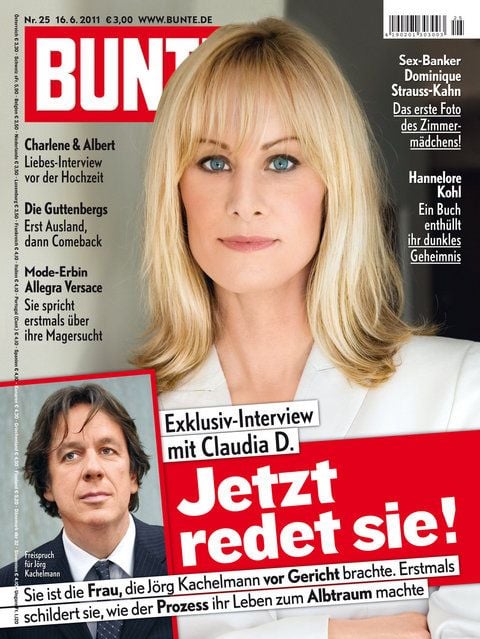 Das Handout der Zeitschrift «Bunte» vom 15.06.2011 zeigt die Titelseite der am Donnerstag erscheinenden Zeitschrift «Bunte». (FOTO: DPA)