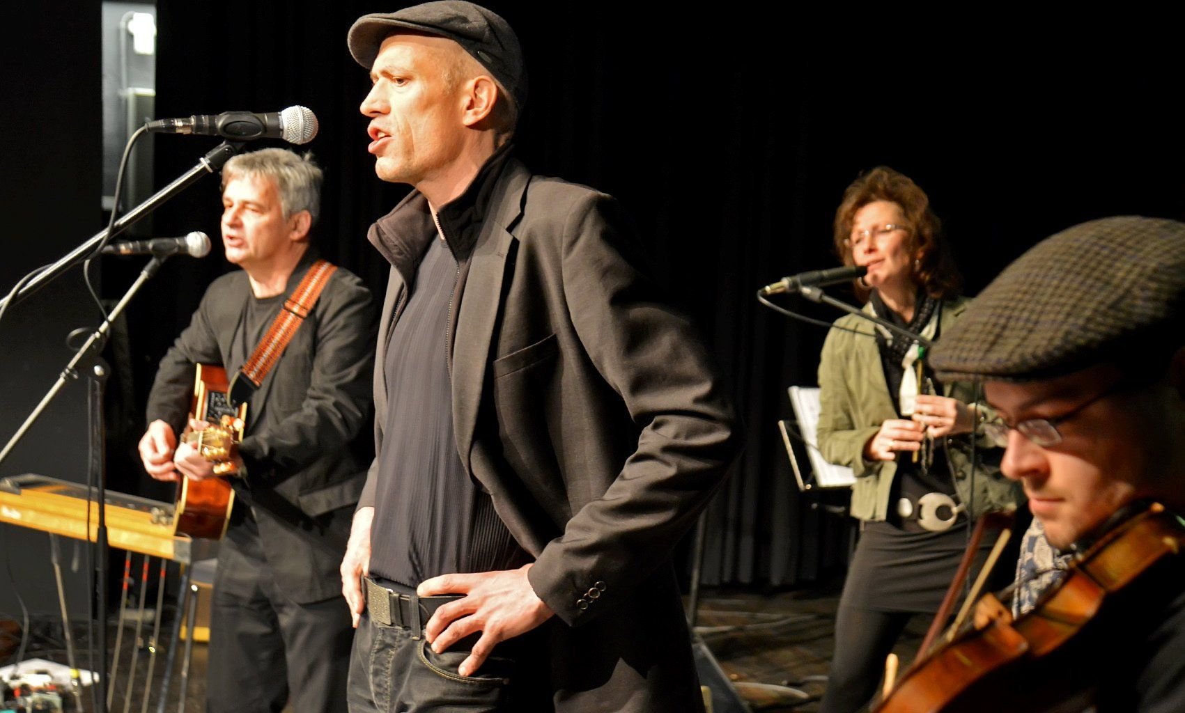 Die Gruppe "Black Eye" 2013 bbeim St. Patricks-Day in Aschersleben.