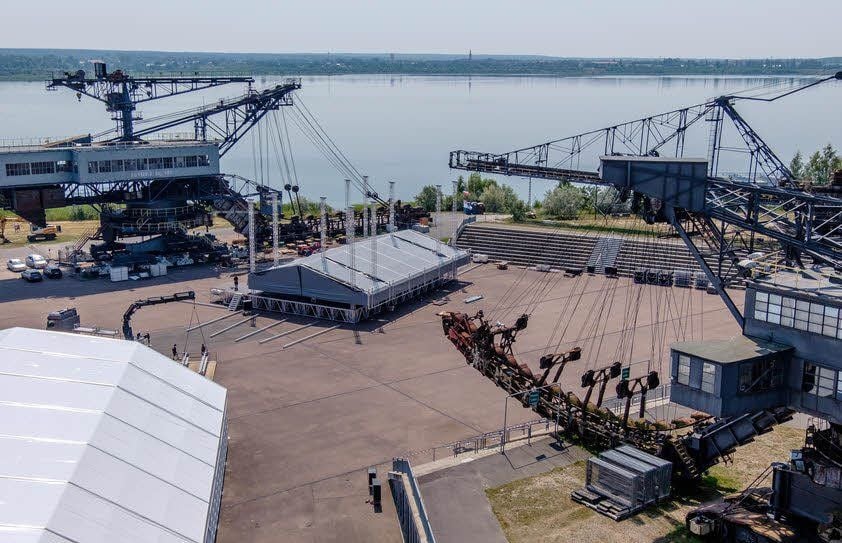Die Arena wird auf das Splash! 18 vorbereitet.