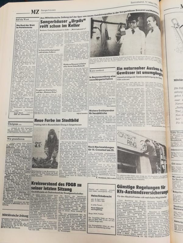 So sah die Ausgabe am 17. März 1990 aus.