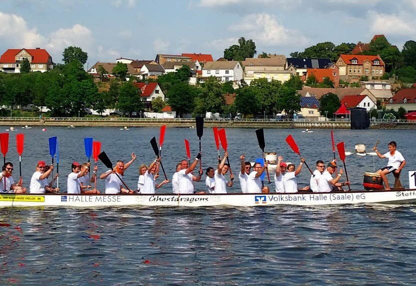 Das Boot der „Amtsdrachen“ von der Kreisverwaltung.