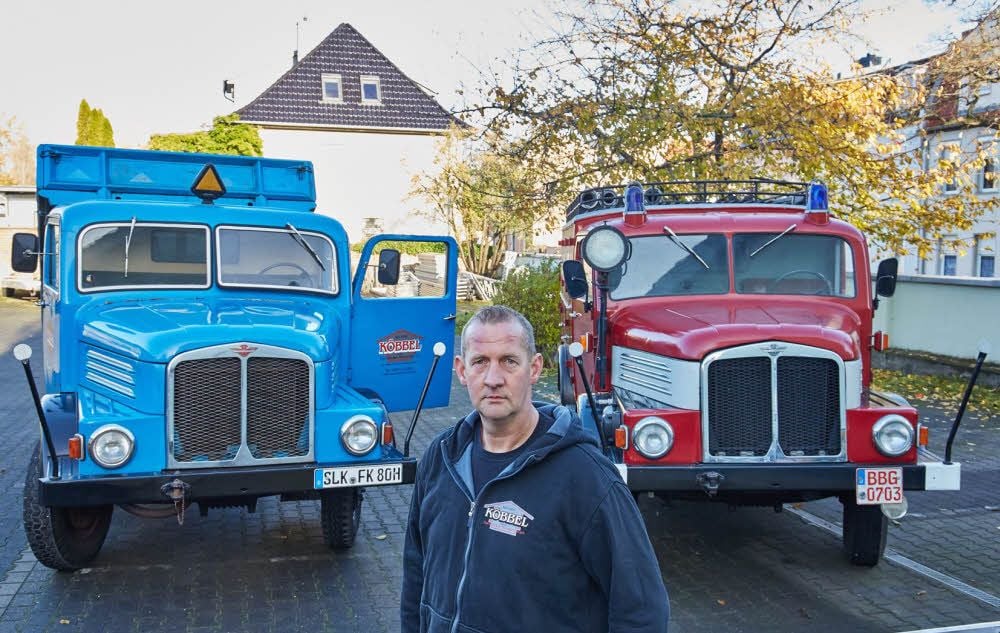 Swen Köbbel aus Bernburg besitzt gleich zwei Ifa S4000-1; einen Kipper und eine Feuerwehr.