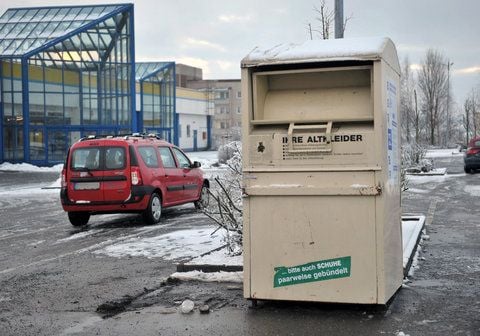 Ein Altkleidercontainer