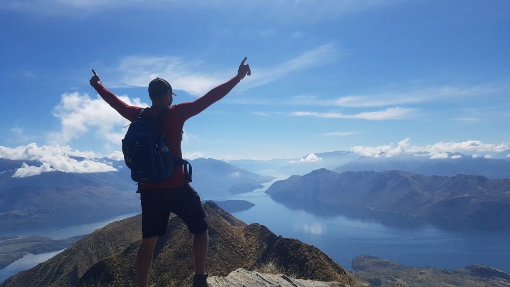 Neuseeland von oben: Vom Roys Peak auf der Südinsel hat man diesen tollen Blick auf den Lake Wanaka.
