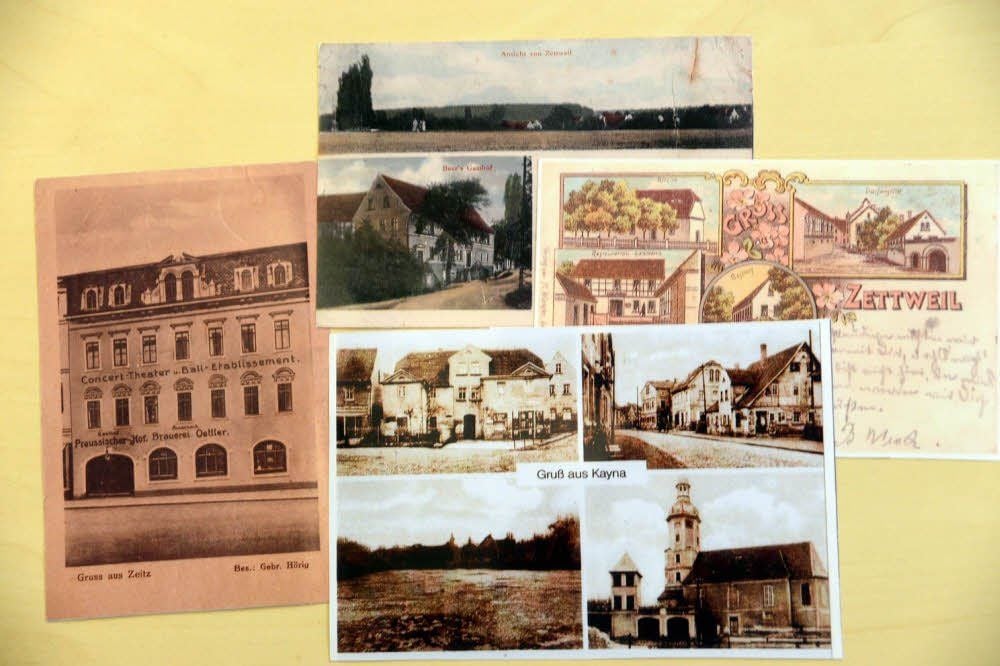 Diese Postkarten aus Zettweil und Kayna fielen Köhler vor kurzem beim Aufräumen in die Hände. Die Briefmarken tragen Stempel aus dem Jahr 1921.