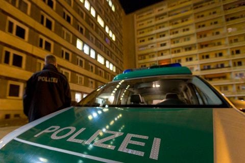 Polizeieinsatz in Hoyerswerda (ARCHIVFOTO: DPA)