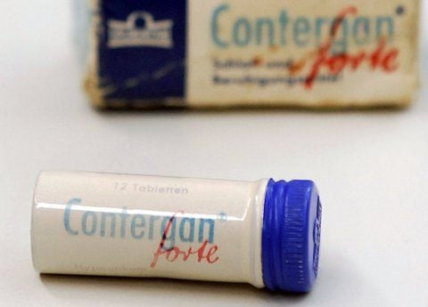 Eine Originalpackung des Medikamentes Contergan. ARCHIV (FOTO: DPA)