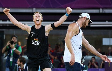 Das macht Olympiasieger aus: Beachvolleyballer Jonas Reckermann hat im entscheidenden Moment die Nerven behalten. (FOTO: DPA)